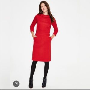 Boden Red Estella Quilted Dress